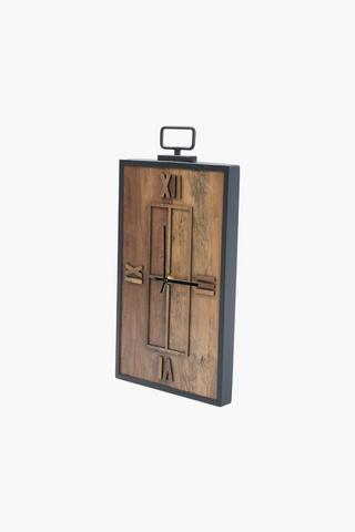 Rectangle Wooden Clock, 46x60cm