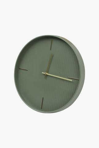 Plastic Ribbed Clock, 40cm