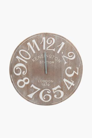 Embossed Light Wood Clock, 60cm