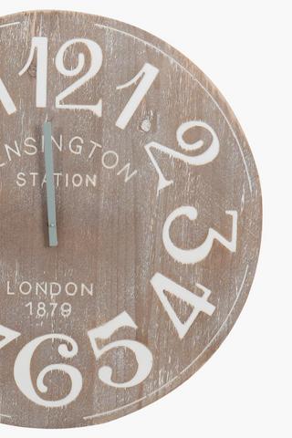 Embossed Light Wood Clock, 60cm