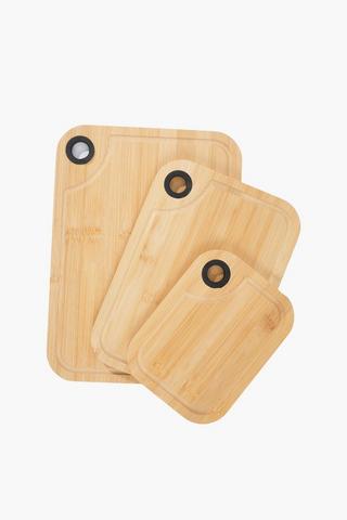 3 Piece Wooden Chopping Boards