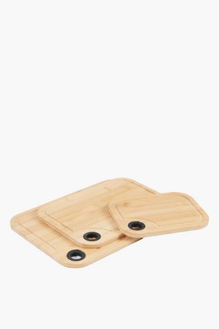 3 Piece Wooden Chopping Boards