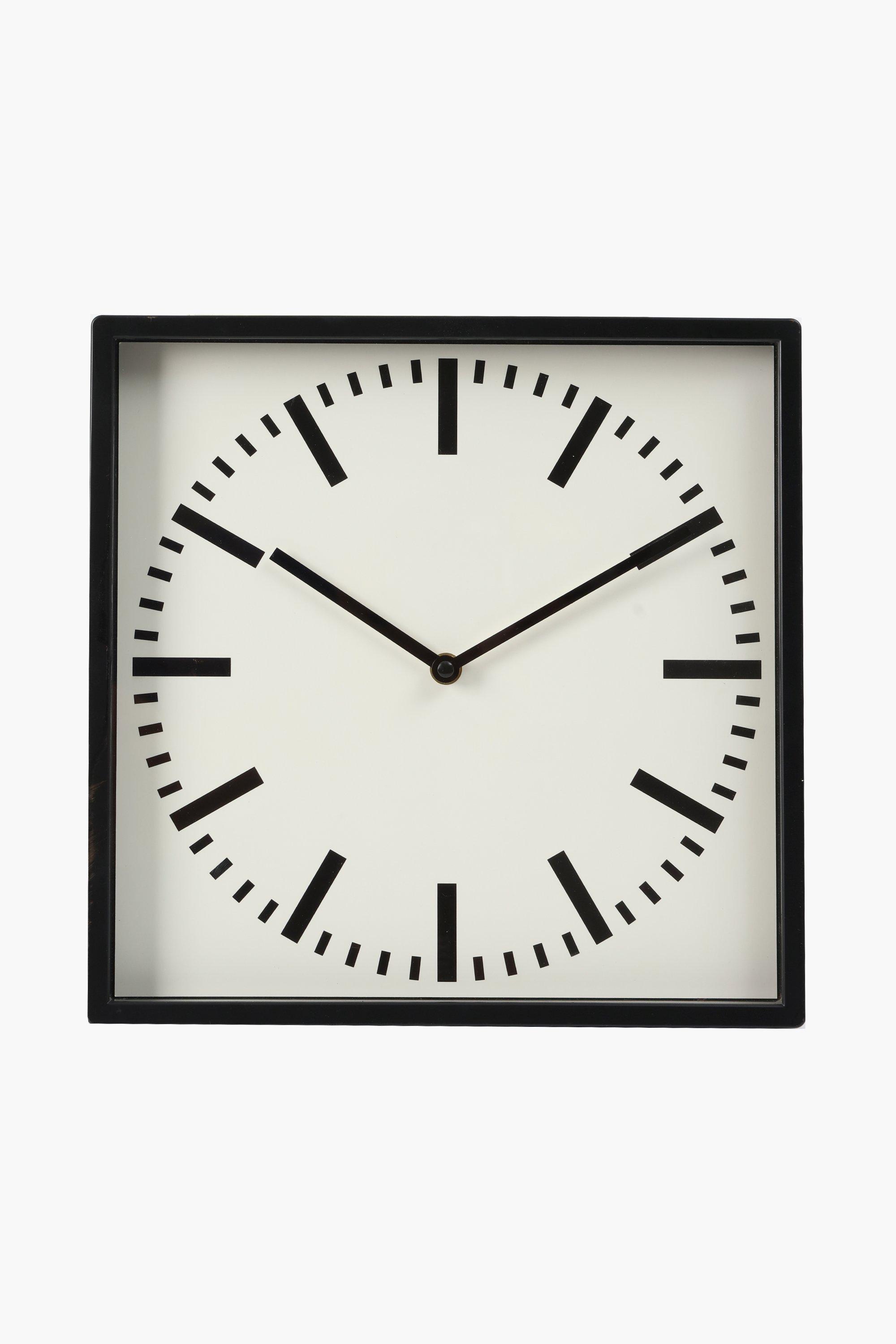 Plastic Square Clock, 30cm