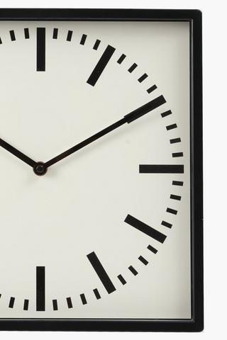 Plastic Square Clock, 30cm