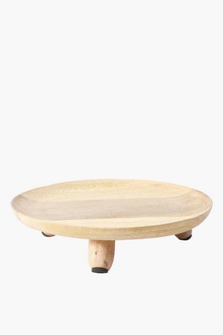 Mango Wood Footed Cake Stand