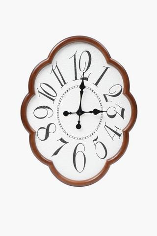 Scalloped Oval Clock, 50cm
