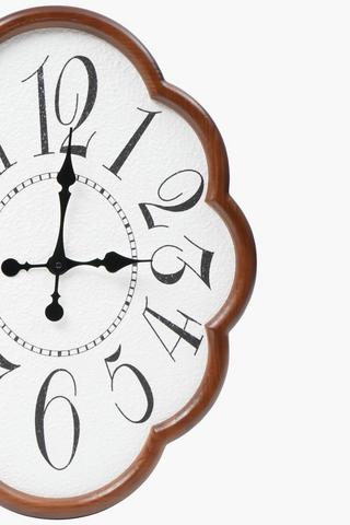 Scalloped Oval Clock, 50cm