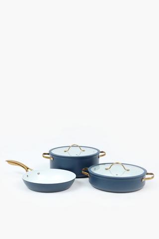 Aures Forged Aluminium Pot With Lid, 28cm