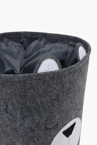 Felt Bear Laundry Basket, 35x45cm