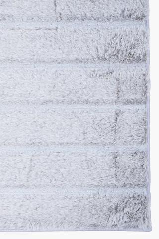 Faux Fur Rudy Lines Rug, 50x80cm