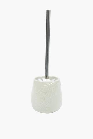 Dolomite Embossed Leaf Toilet Brush Set