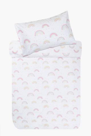 Soft Touch Brushed Madera Ditsy Rainbow Duvet Cover Set