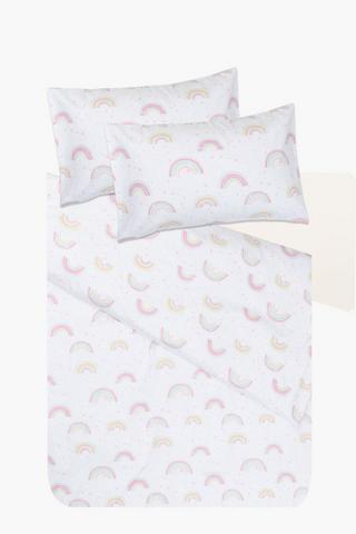 Soft Touch Brushed Madera Ditsy Rainbow Duvet Cover Set