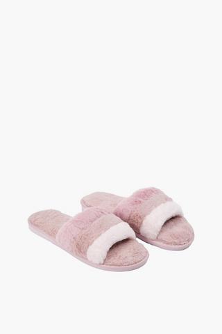 Faux Fur Ombre Slippers, 7-8