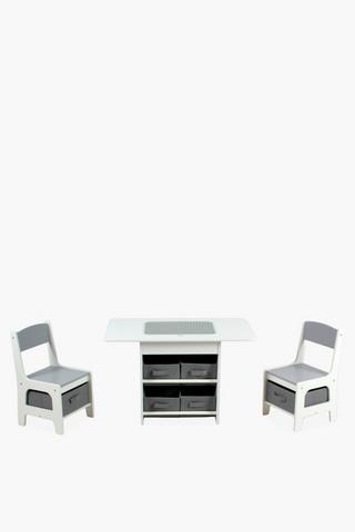 Kids Table And Chair Storage Set