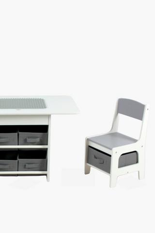 Kids Table And Chair Storage Set