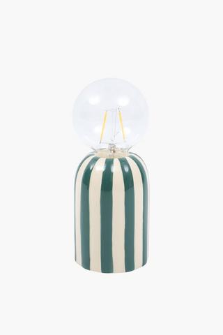 Stripe Ceramic Lamp Set, 8x21cm