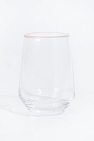 Metallic Rim Hi-ball Glass