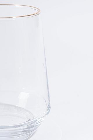 Metallic Rim Hi-ball Glass