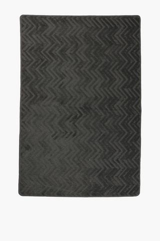 Poly Textured Chevron Rug, 120x180cm