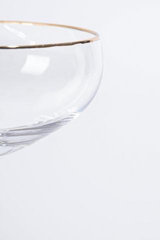 Metallic Rim Champagne Saucer