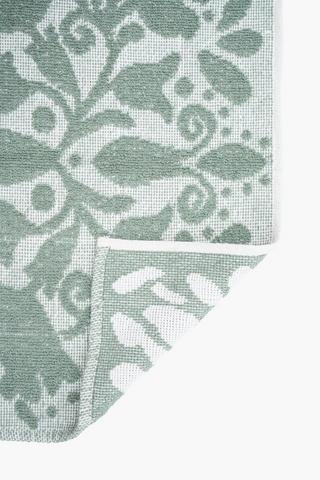 Cotton Floral Jacquard Bath Mat, 50x80cm