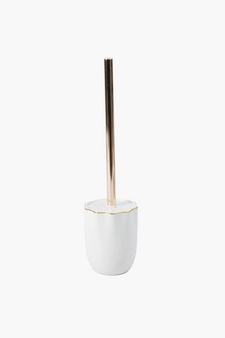 Ceramic Scallop Toilet Brush Set