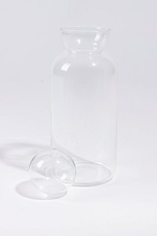 Ribbed Glass Pitcher