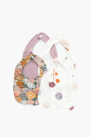 4 Pack Printed Cotton Bibs