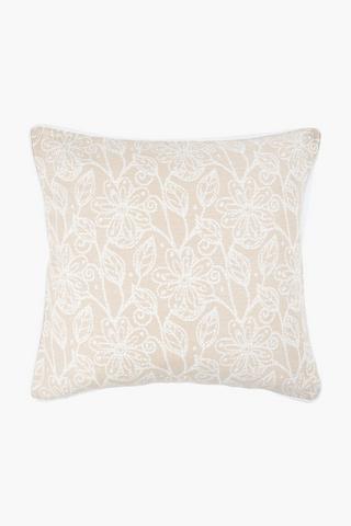 Extra Premium U+g Floral Feather Filled Scatter Cushion, 60x60cm