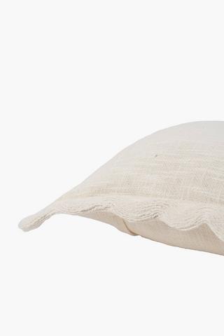 Textured Scalloped Scatter Cushion, 45x45cm