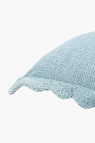 Textured Scalloped Scatter Cushion, 45x45cm
