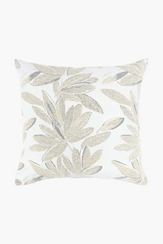 Chenille Leaf Scatter Cushion, 60x60cm