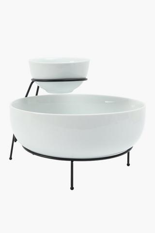 Arra Chip And Dip Porcelain Server