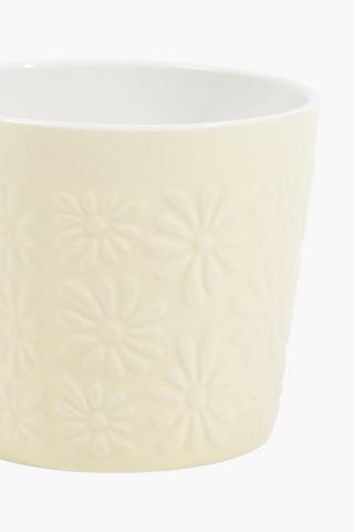 Embossed Ceramic Mug, 370ml