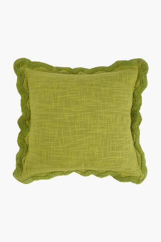 Textured Scalloped Scatter Cushion, 45x45cm