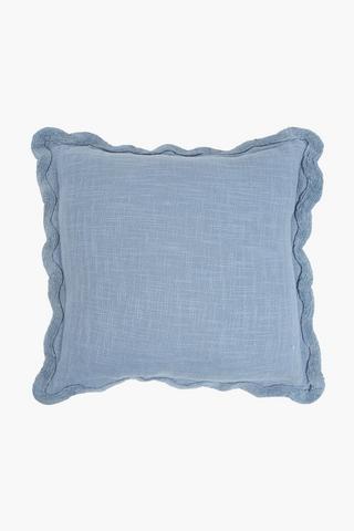 Textured Scalloped Scatter Cushion, 45x45cm