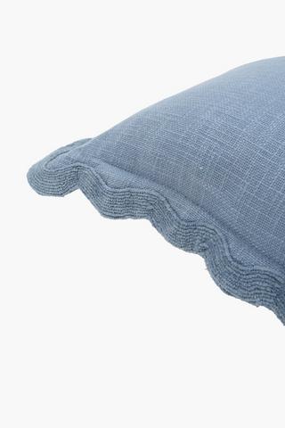 Textured Scalloped Scatter Cushion, 45x45cm