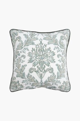 Premium Cotton Embroidered Protea Scatter Cushion Cover, 60x60cm