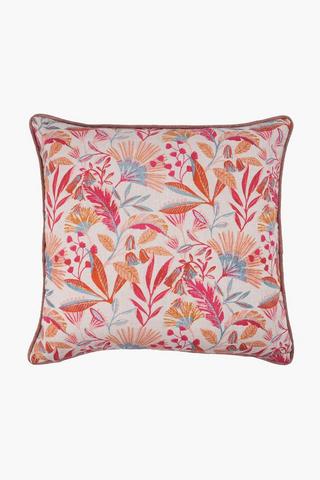 Extra Premium U+g Printed Botanic Feather Filled Scatter Cushion, 60x60cm