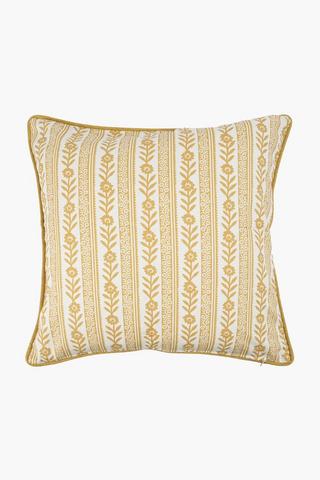 Extra Premium U+g Printed Floral Feather Filled Scatter Cushion, 60x60cm