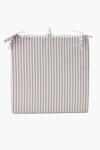Printed Stripe Outdoor Chairpad, 40x40cm