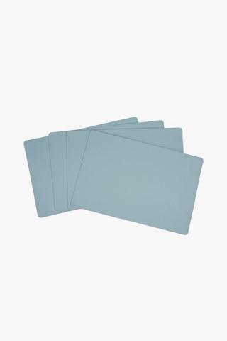 4 Pack Round Pu Placemats