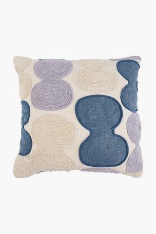 Extra Premium Textured Rope Drops Feather Filled Scatter Cushion, 60x60cm