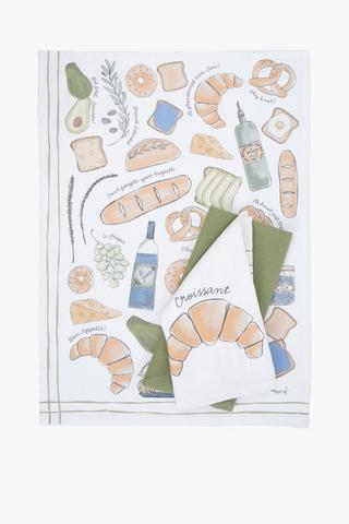 3 Pack Baked Tea Towel Set