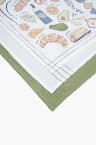 3 Pack Baked Tea Towel Set