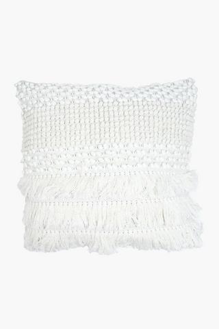 Extra Premium Textured Feather Filled Scatter Cushion, 60x60cm