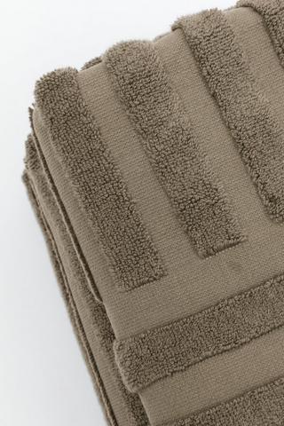 Premium Cotton Manhattan Zero Twist Border Guest Towel