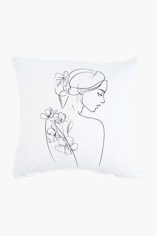 Printed Figure Scatter Cover Only, 50x50cm