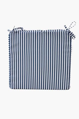Printed Stripe Outdoor Chairpad, 40x40cm